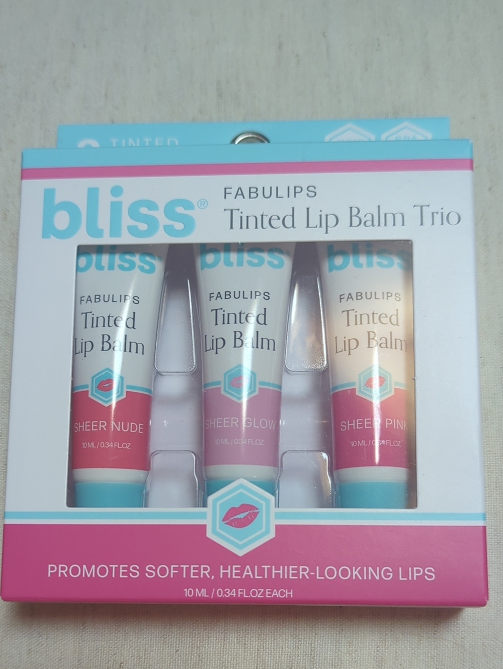 Bliss Fabulips Tinted Lip Balm Trio - Pink/Sheer Nude/Sheer Glow